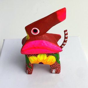 "Elephant" Mini Alebrije Figurine - Red